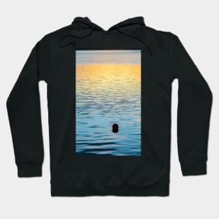 Sunrise and water pattern and colors in vertical background image Hoodie